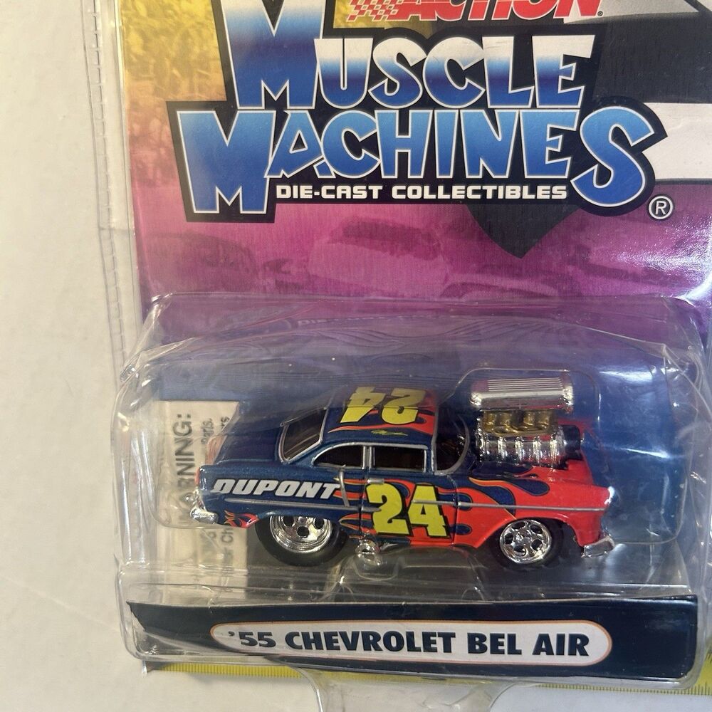 Jeff Gordon #24 DuPont Nascar 1/64 Action Muscle Machines '55 Chevrolet Bel Air